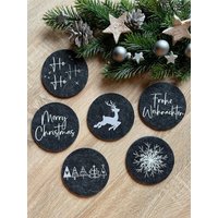 Weihnachten Glasuntersetzer I Filzuntersetzer von JessisHomemadeDesign