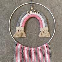 Makramee Regenbogen Traumfänger Personalisiert von JessisMAKRAMEEshop