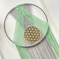 Makramee-Traumfänger Zweifarbig Mit Der Blume Des Lebens von JessisMAKRAMEEshop