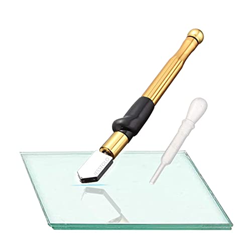 Professionelle Glasschneider, JESSTOLO Hartmetall Wolfram Legierung Ergonomischer Griff Design Gold Öl-Feed Cutter 2-19mm für dickes Glas Mosaik und Fliesen von JESSTOLO