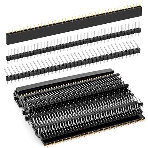 2.54mm 40 Pin Header Gerade Einreihige Stapelbare Buchsenleiste, 45 Stück Männlich und Weiblich Stiftleiste Sockel Steckerleiste, für Arduino Prototyp Stackable Shield, 3 Typen von Jesustree
