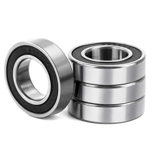 4 Stück 6005-2RS Kugellager 25x47x12mm Doppelt Geschützte Rillenkugellager Chromstahl und Vorgeschmiert, 6005RS Kugellager mit Doppeldichtung, für DIY, Drehbänke, Motoren, 3D-Drucker von Jesustree