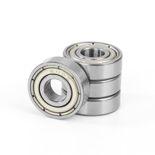 4 Stück 695ZZ Kugellager 5x13x4mm Chromstahl und Vorgeschmiert, 695-2Z Metall Double Shielded Miniatur Rillenkugellager, Lager für Skateboards, Roller, Inline Skates von Jesustree