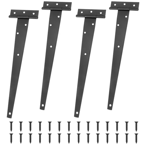4 Stück T-Scharnier Schwerlast Schwarz, 300 mm T-Scharniere Eisen Verzinkt, T-Förmige Türscharnier Klappbar mit Schrauben, für Schuppentore, Scheunentore, Gartentor, Fenster 4 Stück T-Scharnier Schwerlast Schwarz, 300 mm T-Scharniere Eisen Verzinkt, T-Förmige Türscharnier Klappbar mit Schrauben, für Schuppentore, Scheunentore, Gartentor, Fenster von Jesustree