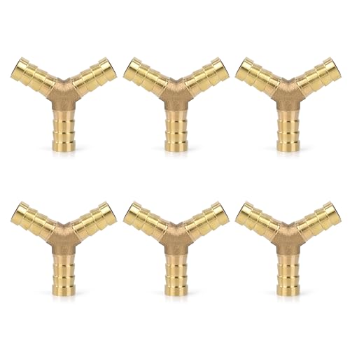 6 STK 10mm Messing Schlauchtülle, 3 Wege Gerade Schlauchverschraubung Kraftstoffleitung Verbinder Schlauchanschluss Gerade Widerhaken Splicer Mender für Wasser Kraftstoff Luft 6 STK 10mm Messing Schlauchtülle, 3 Wege Gerade Schlauchverschraubung Kraftstoffleitung Verbinder Schlauchanschluss Gerade Widerhaken Splicer Mender für Wasser Kraftstoff Luft von Jesustree