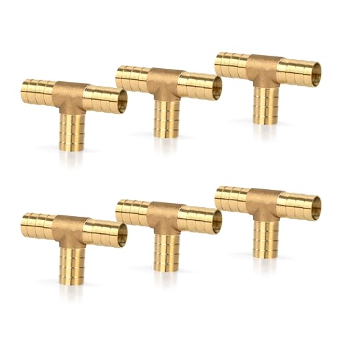 6 STK 12mm Messing Schlauchtülle, 3 Wege Gerade Schlauchverschraubung Kraftstoffleitung Verbinder Schlauchanschluss Gerade Widerhaken Splicer Mender für Wasser Kraftstoff Luft 6 STK 12mm Messing Schlauchtülle, 3 Wege Gerade Schlauchverschraubung Kraftstoffleitung Verbinder Schlauchanschluss Gerade Widerhaken Splicer Mender für Wasser Kraftstoff Luft von Jesustree