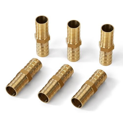 6 STK 14mm Messing Schlauchtülle, 2 Wege Gerade Schlauchverschraubung Kraftstoffleitung Verbinder Schlauchanschluss Gerade Widerhaken Splicer Mender für Wasser Kraftstoff Luft 6 STK 14mm Messing Schlauchtülle, 2 Wege Gerade Schlauchverschraubung Kraftstoffleitung Verbinder Schlauchanschluss Gerade Widerhaken Splicer Mender für Wasser Kraftstoff Luft von Jesustree