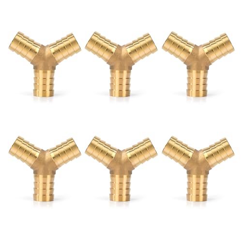 6 STK 16mm Messing Schlauchtülle, 3 Wege Gerade Schlauchverschraubung Kraftstoffleitung Verbinder Schlauchanschluss Gerade Widerhaken Splicer Mender für Wasser Kraftstoff Luft 6 STK 16mm Messing Schlauchtülle, 3 Wege Gerade Schlauchverschraubung Kraftstoffleitung Verbinder Schlauchanschluss Gerade Widerhaken Splicer Mender für Wasser Kraftstoff Luft von Jesustree