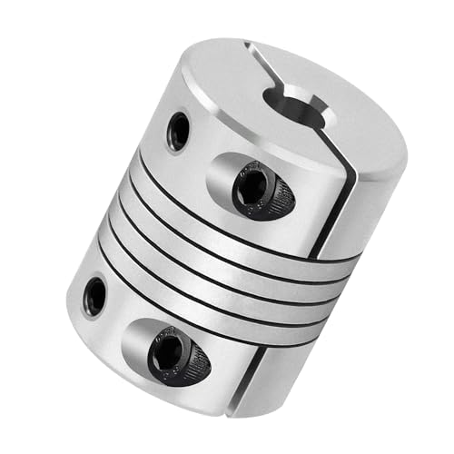 6mm zu 8mm Flexible Wellenkupplung Aluminiumlegierung Stab Flexibel Kupplung, Spiralförmiger Strahl Koppler, Motorwelle D19 L25 Schrittmotor-Koppler für 3D Drucker CNC Maschine von Jesustree
