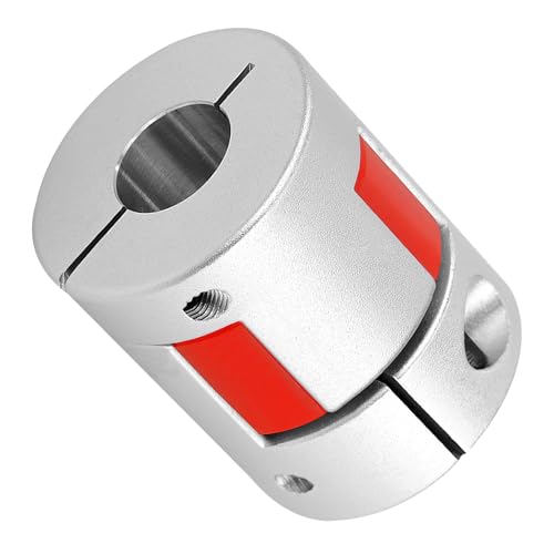 Aluminiumpflaume Flexible Wellenkupplung 10mm bis 12mm Bohrung, D40xL55 Flexibles Kupplungsgelenk Pflaumen Elastischer Aluminium Kupplungskoppler für 3D-Drucker CNC-Maschine von Jesustree