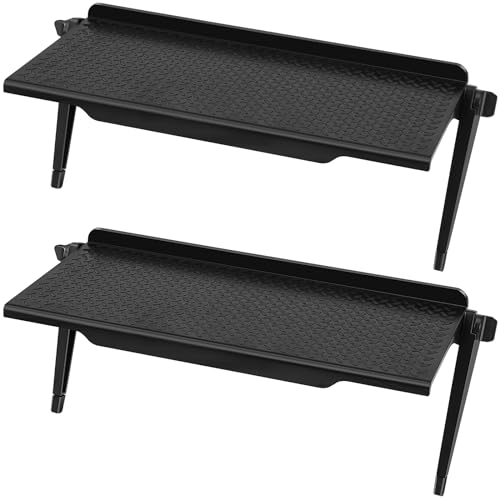Bildschirm Oberes Regal, 2 Stück Screen Top Shelf, TV Top Regal, Monitor Speicherregal Schweberegale, Einstellbares Bildschirmregal Ablagefach for Media Boxes, Spielekonsole, Router, Fernbedienung von Jesustree