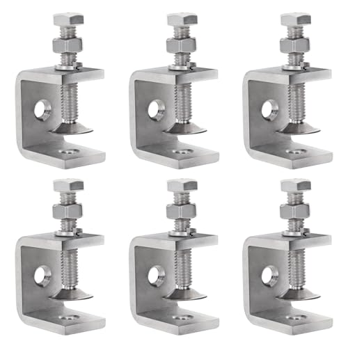 Edelstahl C Zwingen, 6 Stück Robuste C-Klemme Kieferöffnungen 30mm, Hochleistungs Holzbearbeitung Clip für Zwingen, Klemmen & Spanner, Holzarbeiten Werkzeug, Heimwerken von Jesustree