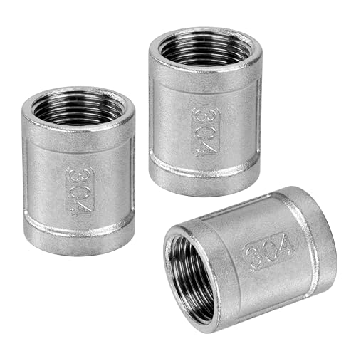 Edelstahl Sechskant Nippel, 3 Stück 3/4 Zoll IG x 3/4 Zoll IG Gewinde Edelstahl 304 Kupplungsstecker, Metall Verbindungsstück Adapter für Wasser, Luft, Rohranschluss von Jesustree