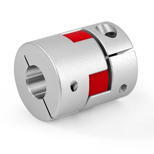 Flexible Wellenkupplung Plum Klauenkupplung, D25-L30 Aluminium Kupplungswelle verbinden 5mm bis 8mm für 3D-Drucker CNC-Maschine und Servostufenmotor (8 * 10mm) von Jesustree