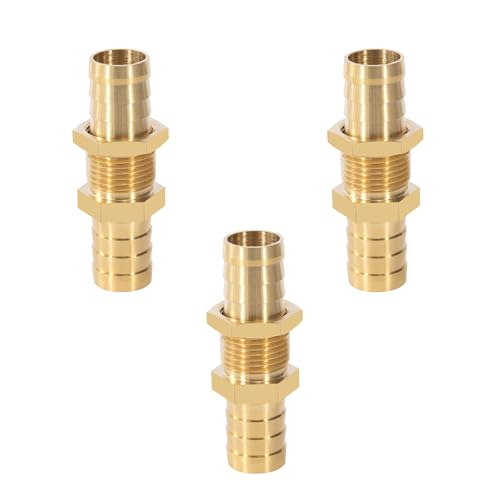 Messing Schlauchanschluss Adapter, 3 Stück 14mm Schlauchtülle Schottverschraubung Kupplung, Messing Fitting Anschluss für Wasser, Luft, Kraftstoff, Verbindung Messing Schlauchanschluss Adapter, 3 Stück 14mm Schlauchtülle Schottverschraubung Kupplung, Messing Fitting Anschluss für Wasser, Luft, Kraftstoff, Verbindung von Jesustree