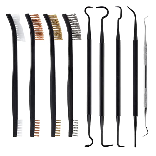 Mini-Drahtbürste Reinigungs-Set, 9 Stück Nylon-Stahlbürste Doppelte Messingbürste und Plektren aus Metall zur Entfernung von Rost, zum Reiben der Schmutz Mini-Drahtbürste Reinigungs-Set, 9 Stück Nylon-Stahlbürste Doppelte Messingbürste und Plektren aus Metall zur Entfernung von Rost, zum Reiben der Schmutz von Jesustree