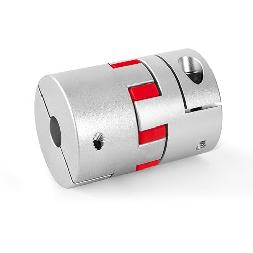 Pflaumenwellenkupplung Aluminium 16mm bis 22mm, Flexible Wellenkupplung Plum Kupplungskoppler D65 L90 für 3D-Drucker CNC-Maschine und Servostufenmotor von Jesustree
