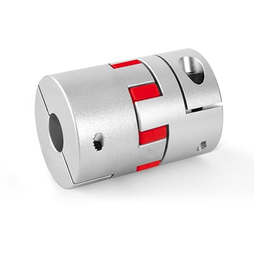 Pflaumenwellenkupplung Aluminium 22mm bis 22mm, Flexible Wellenkupplung Plum Kupplungskoppler D65 L90 für 3D-Drucker CNC-Maschine und Servostufenmotor von Jesustree