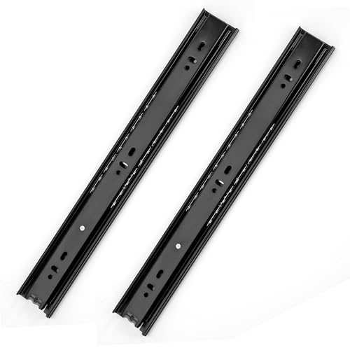 Schubladenschienen Rutschen, 350mm /14in Rollenauszug Teleskopschiene, Schubladenauszug Schienen Vollauszüge für Wohnmobil, Tragkraft, Lagerschränke von Jesustree