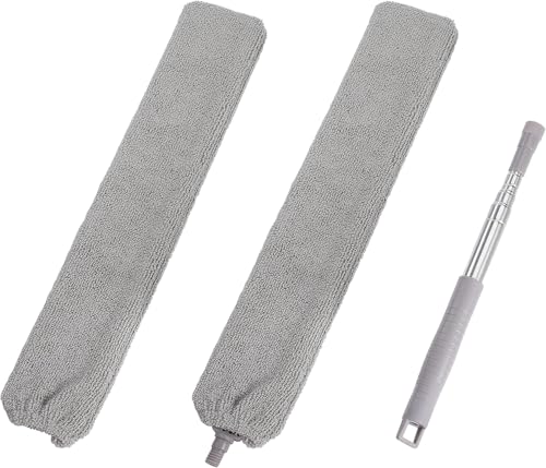 Staubwedel Duster Abwaschbare Mikrofaser Reinigungsbürste mit Edelstahl Teleskop Stange für Schlafsofa Möbelboden Haushaltslücke Staub von Jesustree