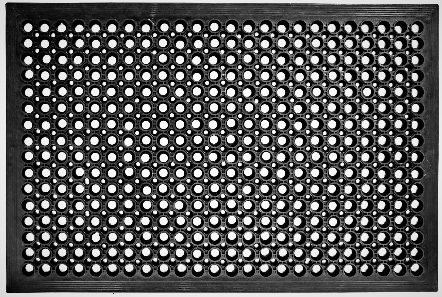 Fußmatte MONA 90x150x1,2 cm schwarz Eingang Matte außem Jet-Line Ringmuster von Jet-Line