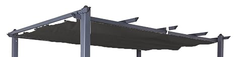 Jet-Line® | Ersatzdach | Für Pavillon Luxor | 4 x 3 m | anthrazit | Pergola | Regendurchlass | Sonnenschutz | Überdachung | UV Schutz von Jet-Line