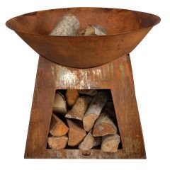 Jet-Line® | Feuerschale rostoptik | Feuerstelle Fargo| Feuerschale Rost Optik | Firebowl Rostbraun | Ø 71 cm x 60 cm hoch | Feuerkorb Feuer | Feuerschale Garten | Event Garten deko | Feuertonne von Jet-Line