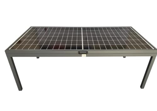 Jet-Line ®| Solar Gartentisch | Solartisch | Balkonsolar | Ständer Balkonkraftwerk | 450 W Modul | 6-Personen Garten Tisch | Gartenmöbel von Jet-Line