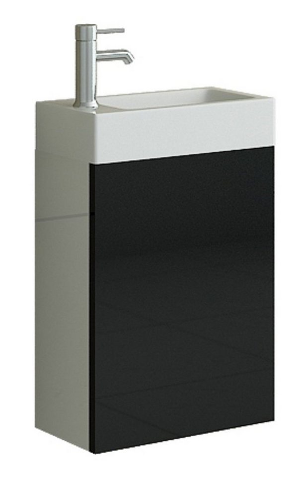 Jet-Line Badmöbel-Set AARAU Badset Gäste WC Badmoebel weiss Hochglanz Wa von Jet-Line