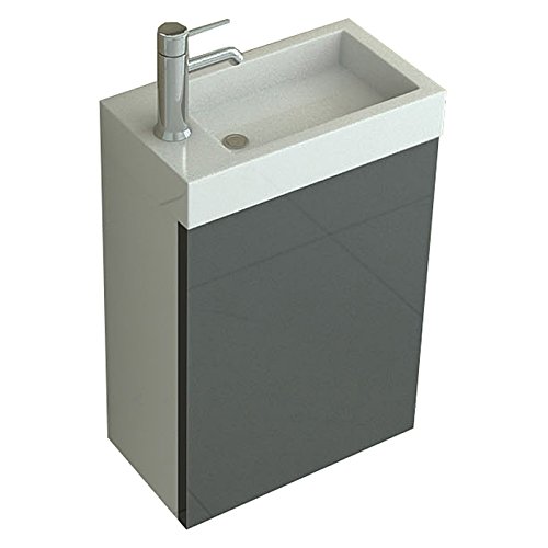 Jet-line® | Badmöbel | Waschbecken | Bad | Ausstattung | Unterschrank | Waschplatz | Badset AARAU | Grau | vielseitig einsetzbar von Jet-Line
