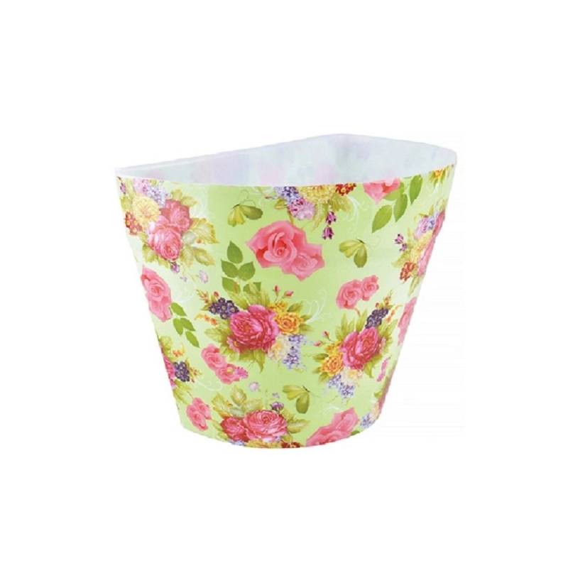 Jet-Line Blumentopf Halbrund mit Blumenmuster in Bunt für Balkongeländer 3er Set von Jet-Line