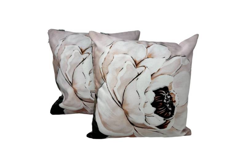 Jet-Line Dekokissen Jet-Line® 2-er Deko Kissen Set Rose 40x40 cm Sofak von Jet-Line