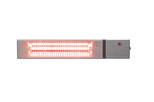 Jet-Line® | Elektrische Heizlampe PEGASUS | Terrassenlampe | Garten | Heizstrahler silber | 1500 W | Infrarot | Terrasse oder Balkon | Outdoor | 54,7 x 12,7 x 9 cm von Jet-Line