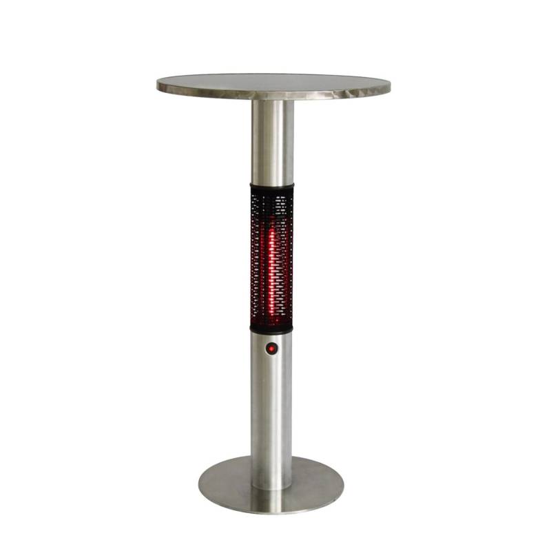 Jet-Line Elektrischer Stehtisch Capella mit Heizfunktion 1500 Watt in Edelstahl Silber von Jet-Line