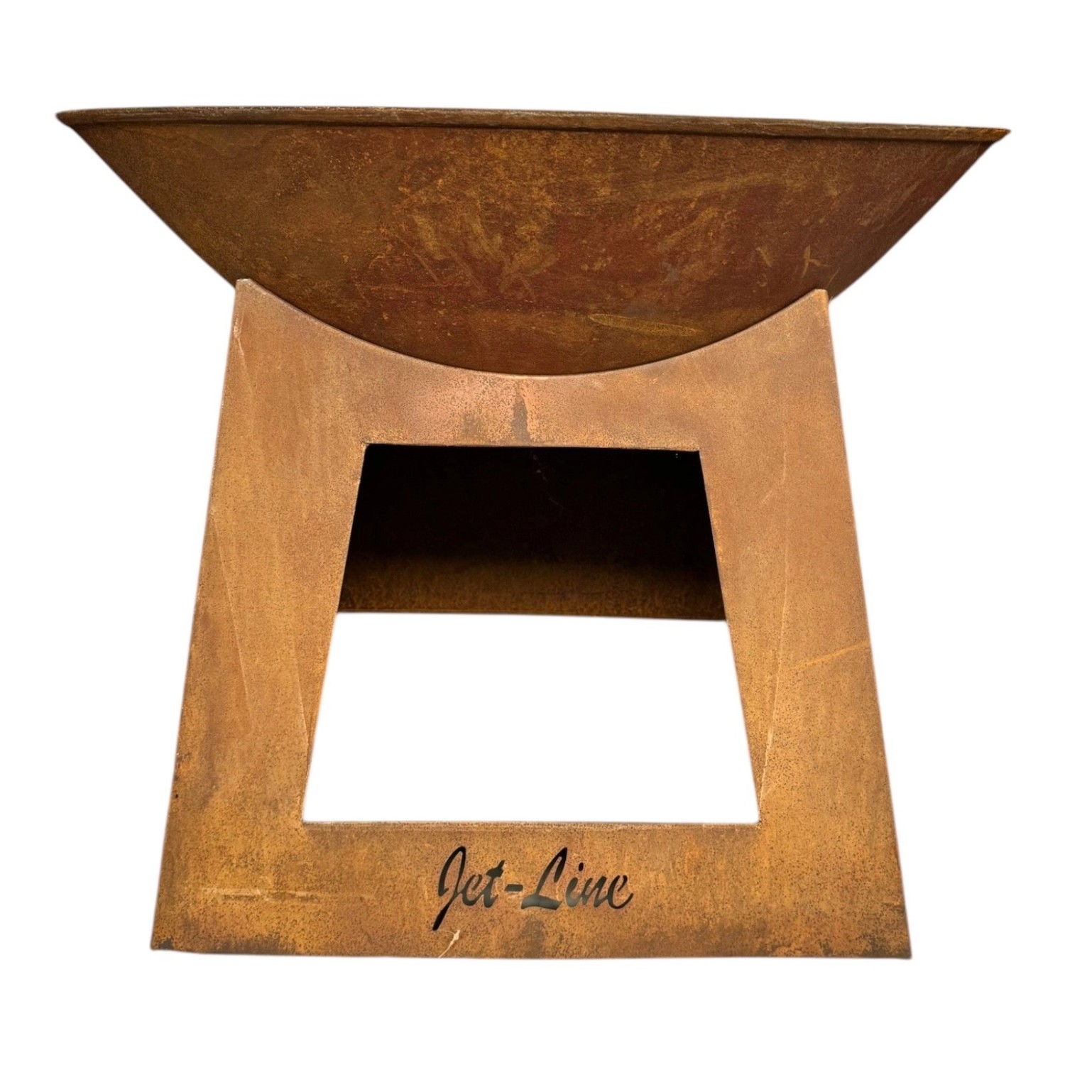 Jet-Line Feuersäule mit Feuerschale Fargo in Rostoptik 60 x 71 x 71 cm von Jet-Line
