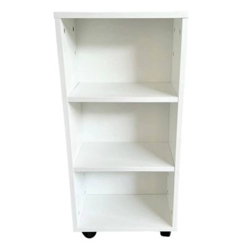 Jet-Line Flexibler Druckertisch Büro mit Rollen Druckerständer Leon in Weiß 60x75x35 cm von Jet-Line