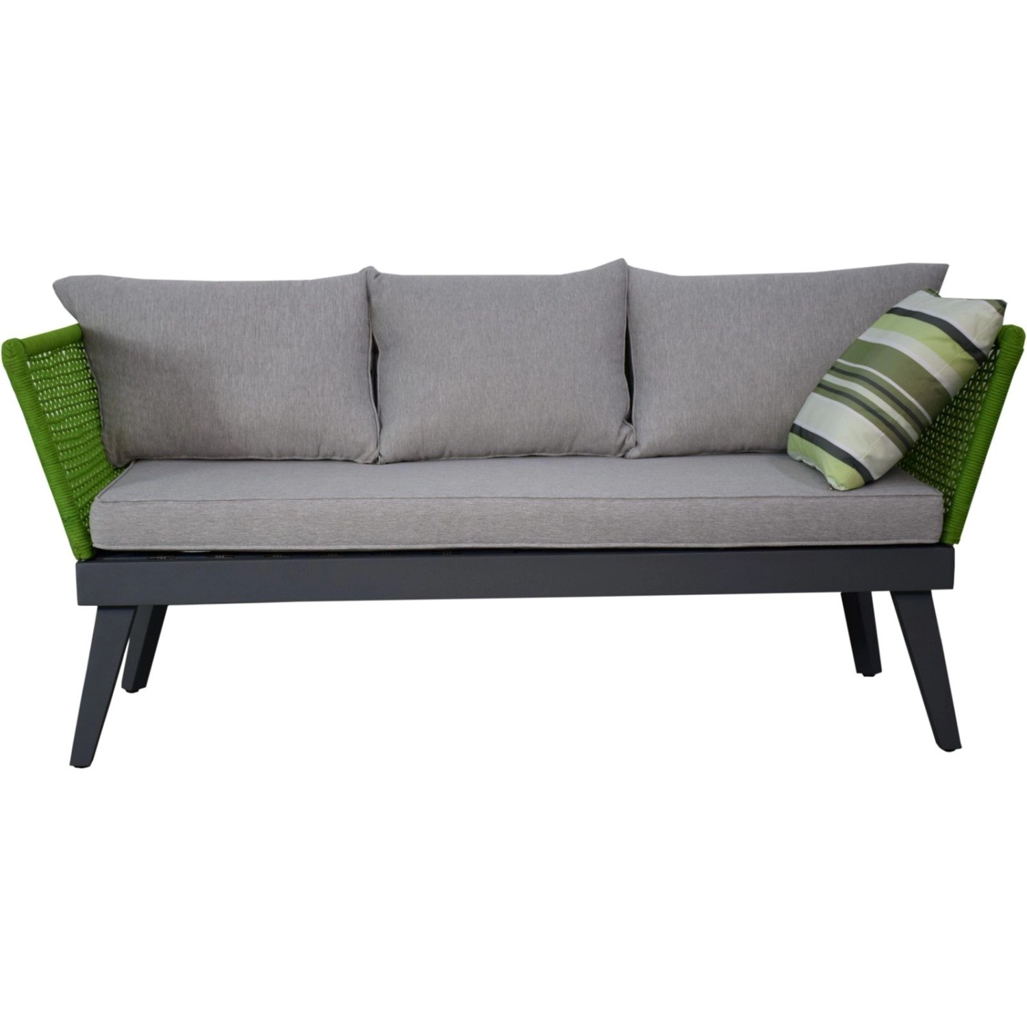 Jet-Line Garten Sofa Cuba in Grau-Anthrazit mit Seilwicklung in Grün Jet-Line Garten Sofa Cuba in Grau-Anthrazit mit Seilwicklung in Grün von Jet-Line
