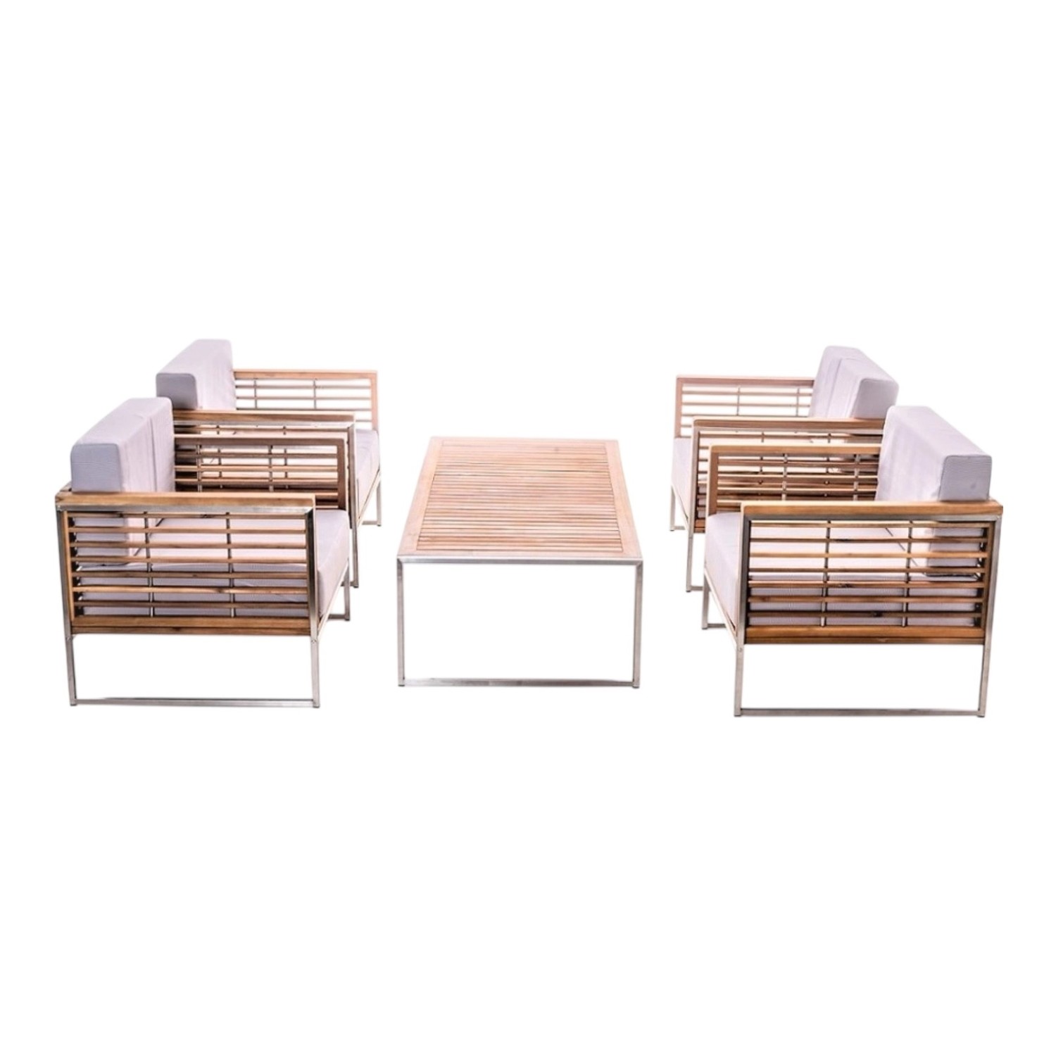 Jet-Line Gartenlounge Artemis II aus Akazienholz und Edelstahl Tisch und 4 Sessel Jet-Line Gartenlounge Artemis II aus Akazienholz und Edelstahl Tisch und 4 Sessel von Jet-Line