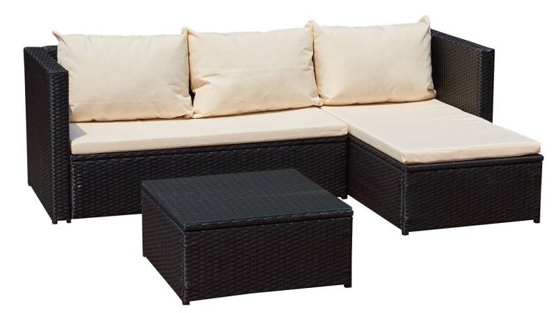 Jet-Line Gartenlounge-Set Gartenmoebel Bergen III schwarz beige von Jet-Line