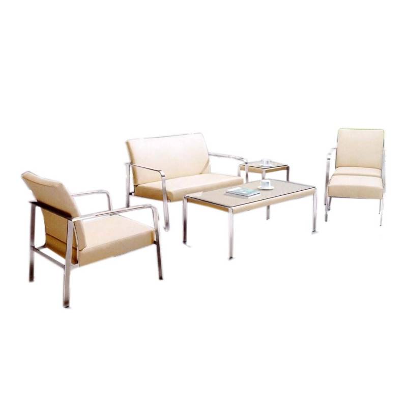 Jet-Line Gartenmöbelset Essgruppe Aphrodite in Creme mit Edelstahlrahmen von Jet-Line