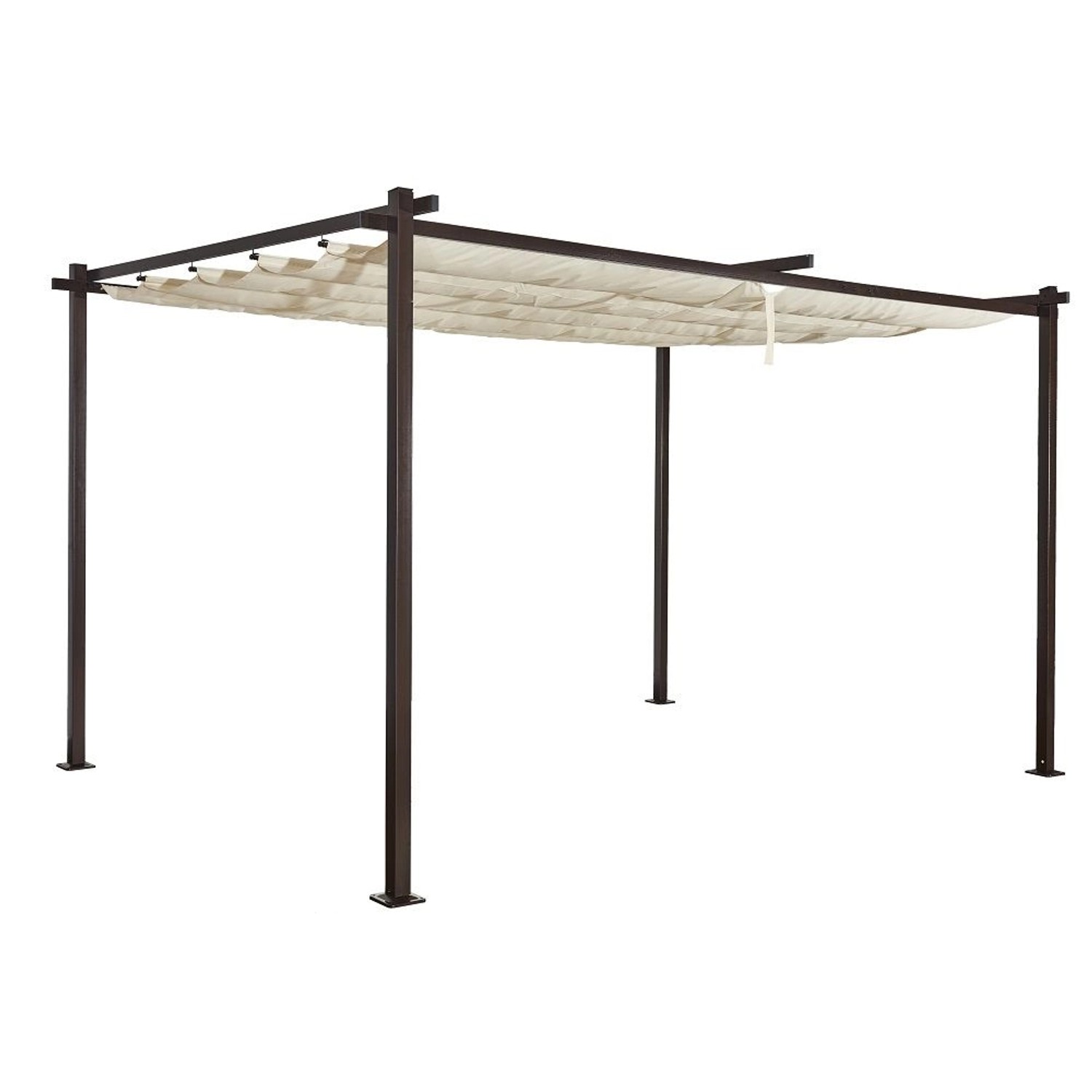 Jet-Line Gartenpavillon Luxor Light aus Alu mit Schiebedach 3 x 4 Meter in Anthrazit/Beige Jet-Line Gartenpavillon Luxor Light aus Alu mit Schiebedach 3 x 4 Meter in Anthrazit/Beige von Jet-Line