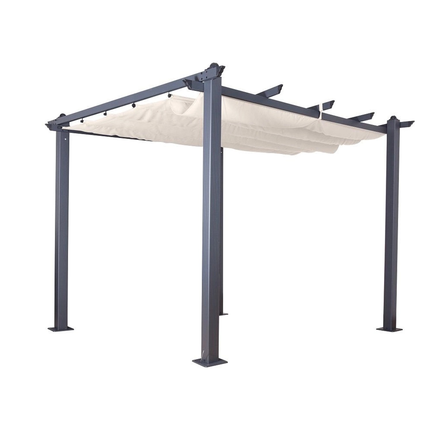 Jet-Line Gartenpavillon Luxor aus Alu mit Schiebedach 3 x 4 Meter in Anthrazit/Beige Jet-Line Gartenpavillon Luxor aus Alu mit Schiebedach 3 x 4 Meter in Anthrazit/Beige von Jet-Line