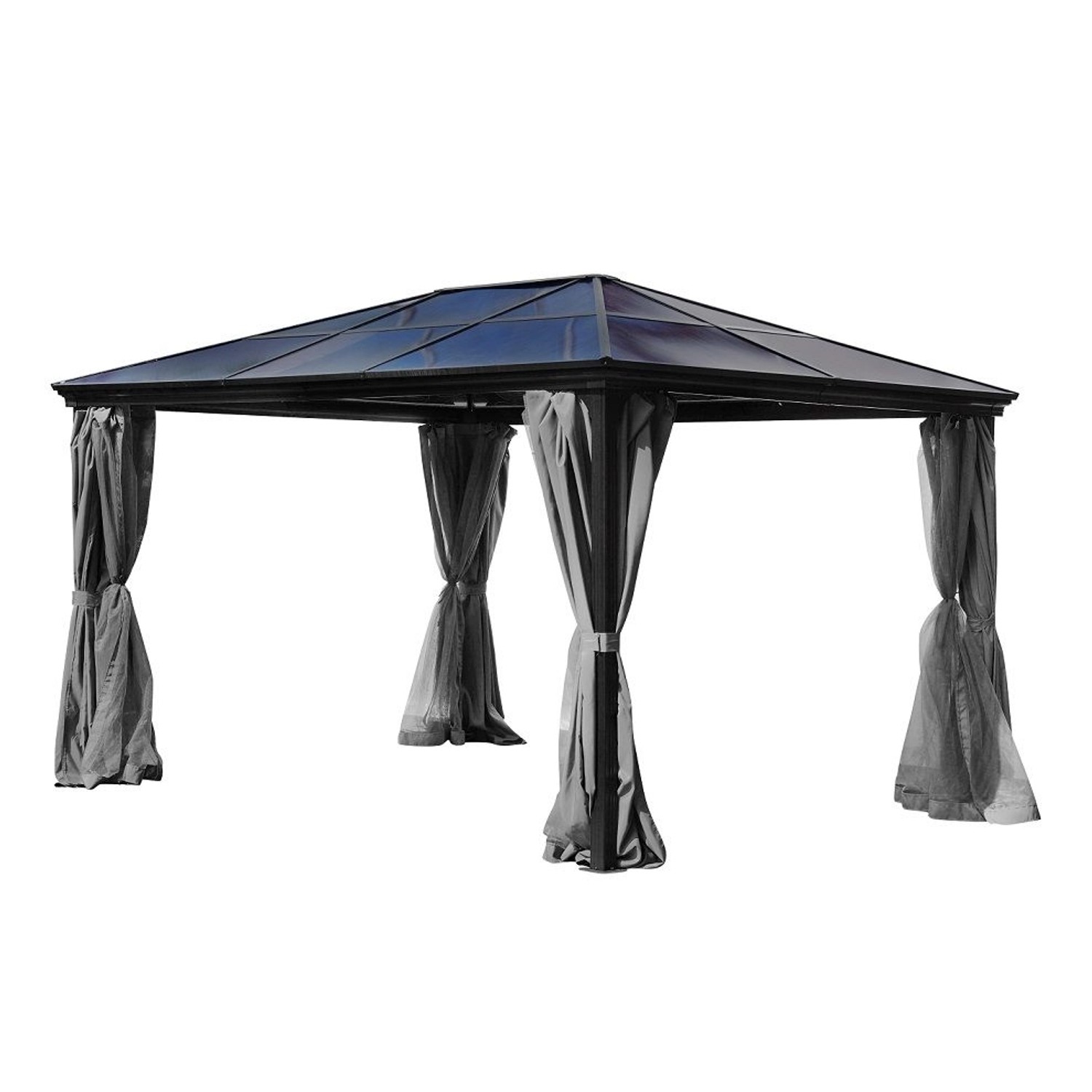 Jet-Line Gartenpavillon Taneo aus Alu mit Festem Dach 3 x 4 Meter in Anthrazit Jet-Line Gartenpavillon Taneo aus Alu mit Festem Dach 3 x 4 Meter in Anthrazit von Jet-Line