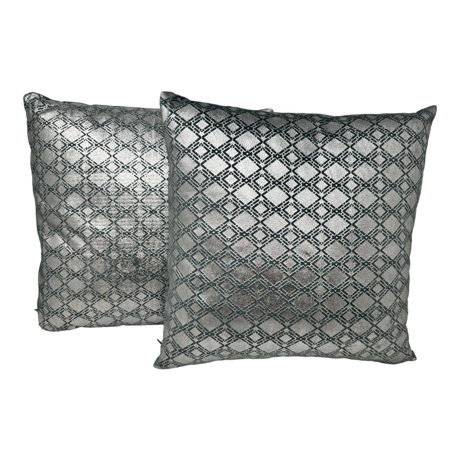 Jet-Line Indoor Dekokissen 2er Set Raute Blau/Silber 40 x 40 cm Jet-Line Indoor Dekokissen 2er Set Raute Blau/Silber 40 x 40 cm von Jet-Line