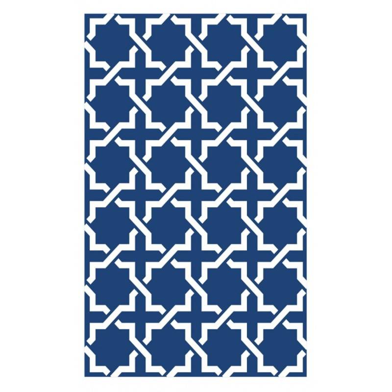 Jet-Line Indoorteppich Modern Blau mit Geometrischen Mustern 90 x 150 cm von Jet-Line