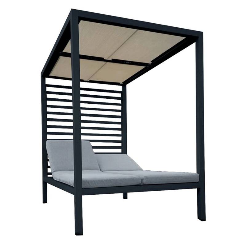 Jet-Line Liegepavillon Baccaro Überdachung in Weiß aus Alu 2,1 x 1,49 x 2,1 Meter von Jet-Line