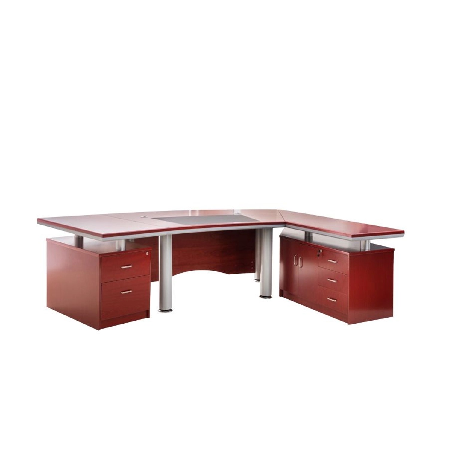 Jet-Line Luxus Chef Schreibtisch Berlin Rechtsseitig Inklusive 2 Sideboards 260 x 180 x 76 cm Jet-Line Luxus Chef Schreibtisch Berlin Rechtsseitig Inklusive 2 Sideboards 260 x 180 x 76 cm von Jet-Line