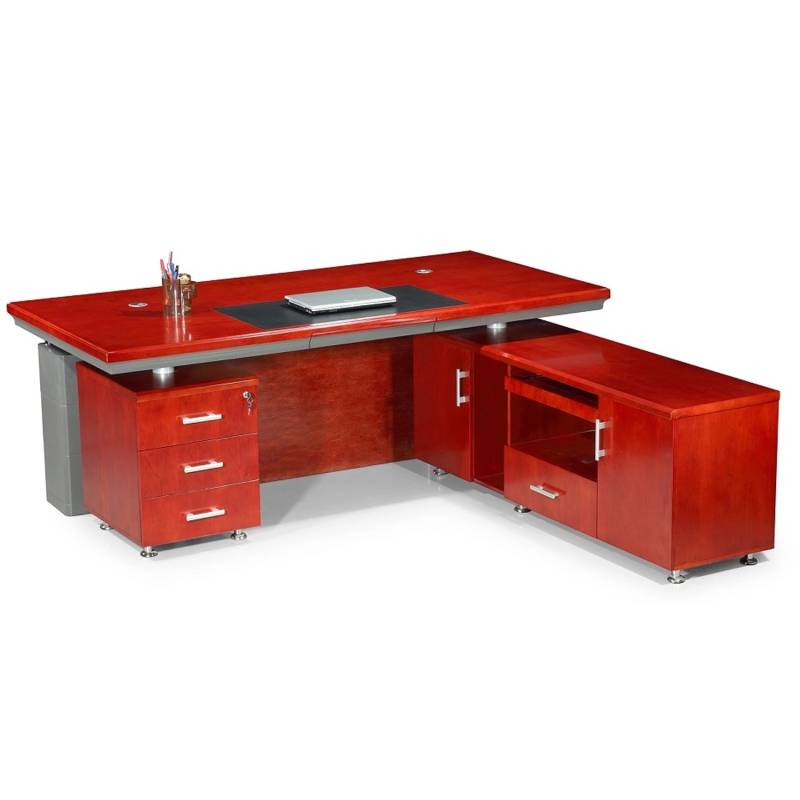 Jet-Line Luxus Chef Schreibtisch Edison Rechtsseitig Inklusive 2 Sideboards 200 x 100 x 76 cm von Jet-Line