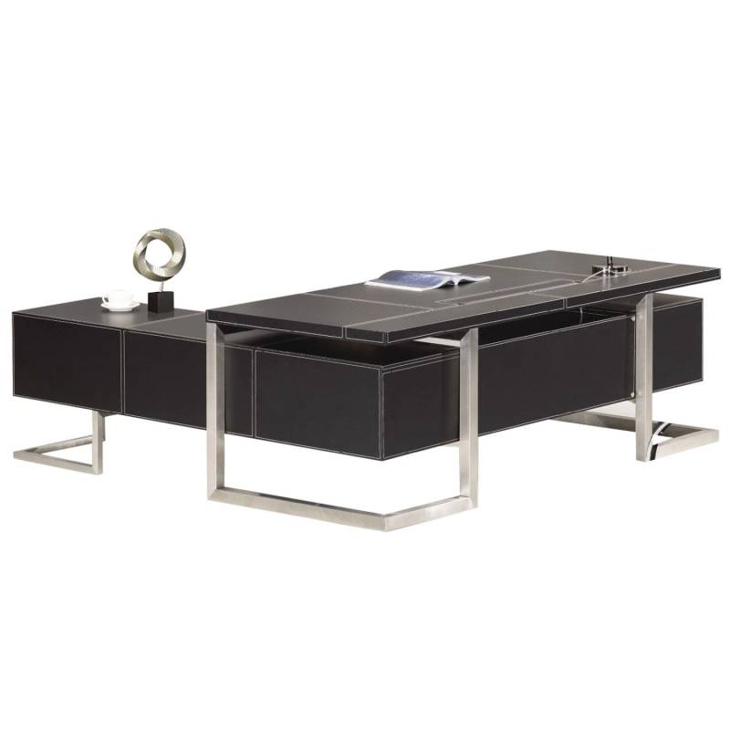 Jet-Line Luxus Chef Schreibtisch Vendig Rechtsseitig Inklusive 2 Sideboards 220 x 200 x 75 cm von Jet-Line