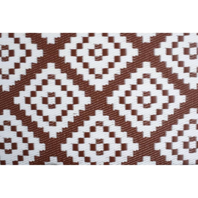 Jet-Line Outdoorteppich Austin Braun mit Geometrischen Mustern 90 x 150 cm von Jet-Line